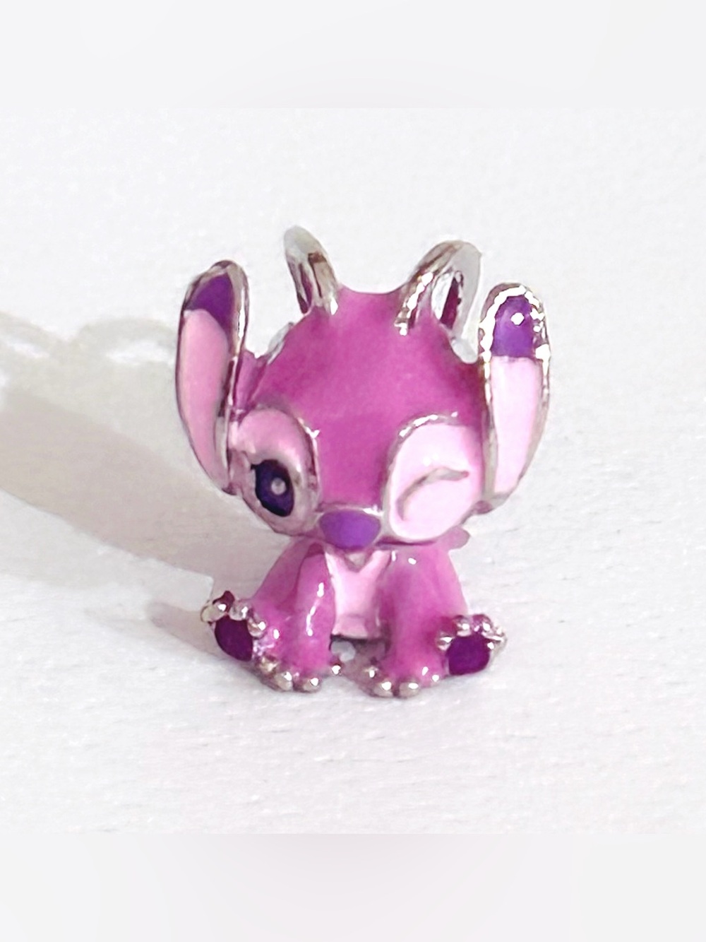 Silver Sanrio Disney Stitch Angel Charm - Picture 1 of 6